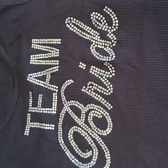 Team Bride NWT tank tops black with rhinestones - Picture 2 of 3